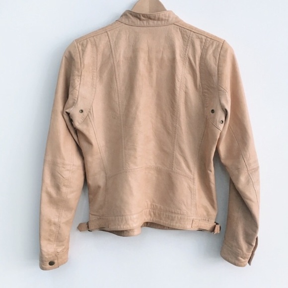 Banana republic tan leather jacket - Picture 2 of 3